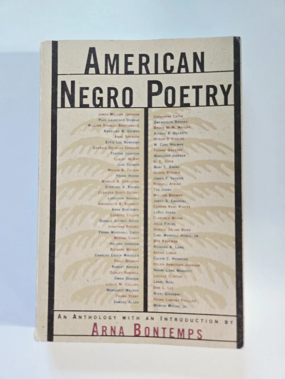 American Negro Poetry: An Anthology Paperback Edited by Arna Bontemps Revised